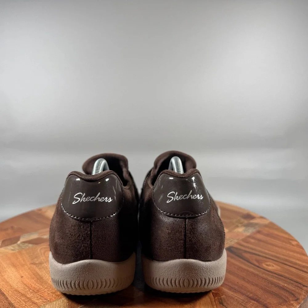 Skechers Womens 100193 Chocolate Brown Bungee Slip On Walking Shoes Size 9